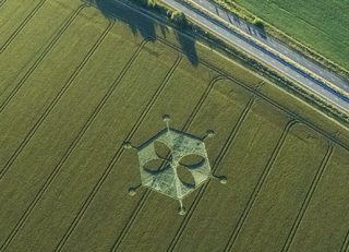 aerial of Yarnbury Castle