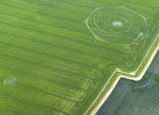 aerial of Milk Hill