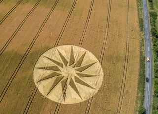 aerial of Westbury White Horse