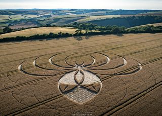 aerial of Cerne Abbas