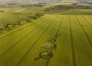 aerial of Winterbourne Bassett