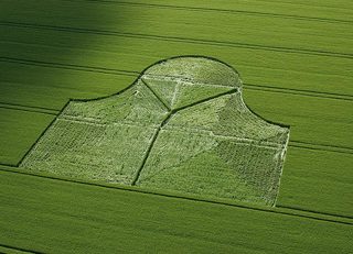 aerial of Milk Hill
