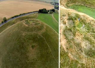 aerial of Silbury Hill