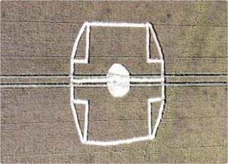 aerial of Uffington White Horse