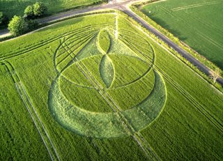 aerial of Culliford Tree Barrow