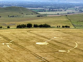 aerial of Milk Hill