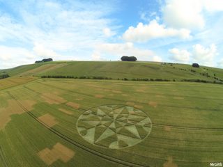 aerial of Hackpen Hill from ccc