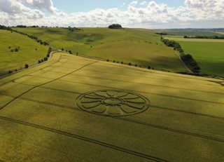 aerial of Barbury Castle from ccc