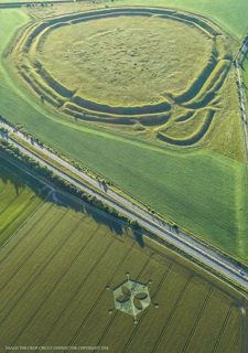 aerial of Yarnbury Castle from ccc