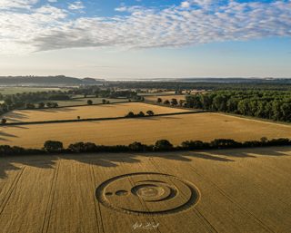aerial of Cley Hill from ccc