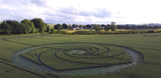 aerial of Avebury Stone Circle from ccc
