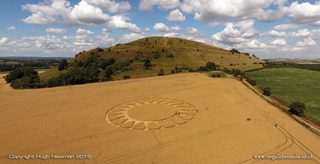 aerial of Cley Hill from ccc