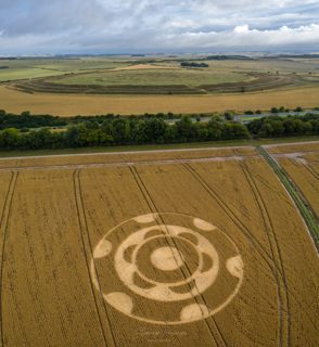 aerial of Yarnbury Castle