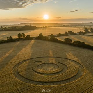 aerial of Cley Hill from ccc