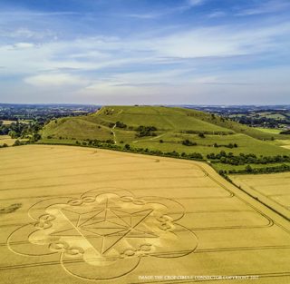 aerial of Cley Hill from ccc