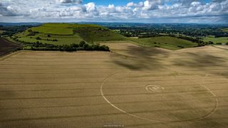 aerial of Cley Hill from ccc