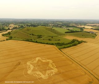 aerial of Cley Hill from ccc