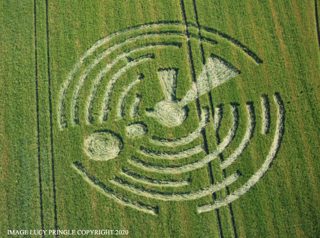 aerial of Cley Hill from ccc