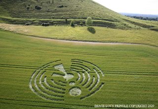 aerial of Cley Hill from ccc