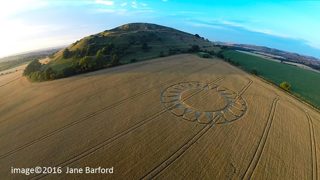 aerial of Cley Hill from ccc