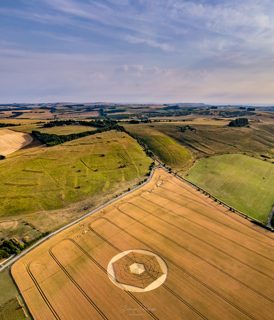 aerial of Barbury Castle from ccc