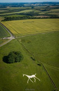 aerial of Hackpen Hill from ccc
