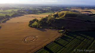 aerial of Cley Hill from ccc