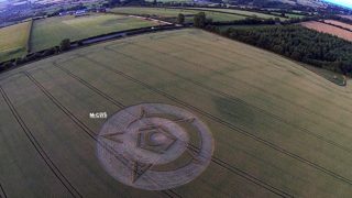 aerial of Rollright Stones