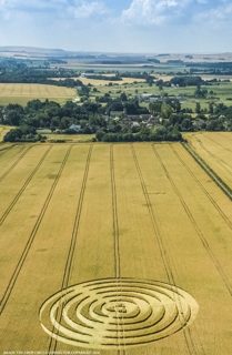 aerial of Winterbourne Bassett from ccc
