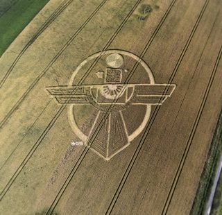 aerial of Barbury Castle