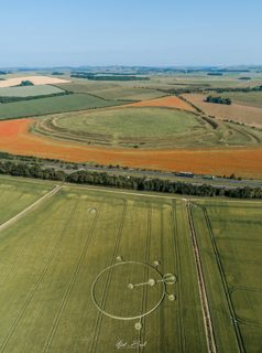 aerial of Yarnbury Castle