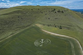 aerial of Cley Hill from ccc