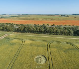 aerial of Yarnbury Castle from ccc