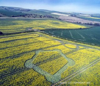 aerial of Hill Barn from ccc
