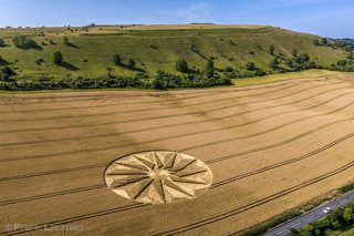 aerial of Westbury White Horse