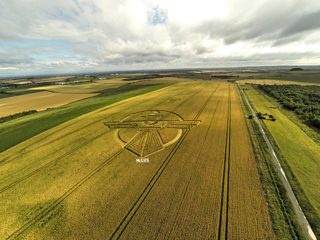 aerial of Barbury Castle