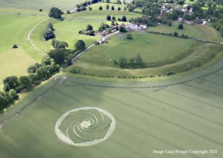 aerial of Avebury Stone Circle from ccc