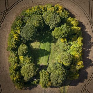 aerial of Wayland's Smithy from ccc