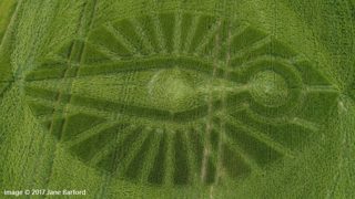aerial of Cerne Abbas from ccc