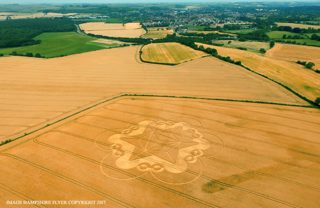 aerial of Cley Hill from ccc