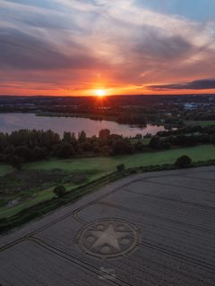 aerial of Sandal Castle