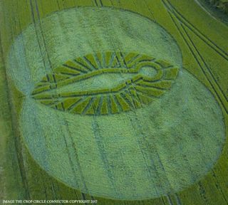 aerial of Cerne Abbas