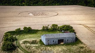 aerial of Wayland Smithy from ccc