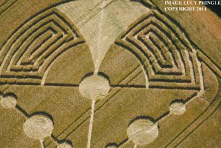 aerial of Badbury Rings from ccc