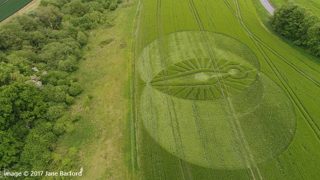 aerial of Cerne Abbas from ccc