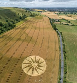 aerial of Westbury White Horse from ccc