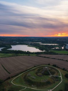 aerial of Sandal Castle