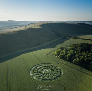 aerial of Ogbourne St George from ccc