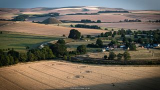 aerial of Avebury Stone Circle from ccc
