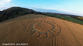 aerial of Cley Hill from ccc